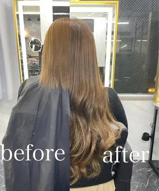 ロング カラー エクステ🩵ブリーチ 韓国ヘア🩵KAEのヘアスタイル