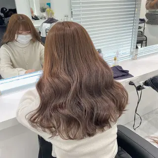 セミロング カラー ✨透明感、艶髪ヘア✨ 韓国ヘア特化💖のヘアスタイル