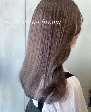 セミロング カラー ワンホン/韓国ヘア 🤍amiのヘアスタイル