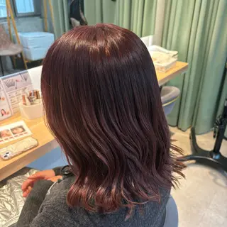 ミディアム カラー りあの🎀 /暖色カラー🍒のヘアスタイル
