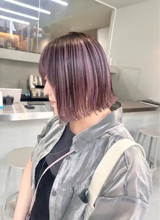 ミディアム カラー 染谷 遥花のヘアスタイル