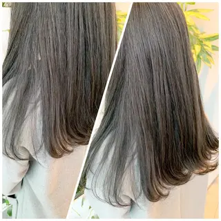 セミロング カラー 東北No.1完全個室 💐梶谷社長のヘアスタイル