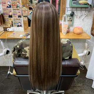 ロング ❤️‍🔥シールエク ＋カラー京❤️‍🔥のヘアスタイル