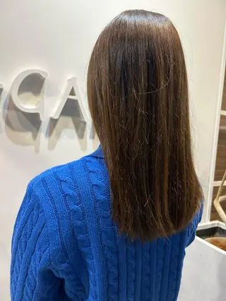 ロング ブラウンカラー tomokaのヘアスタイル