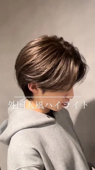 カラー メンズ 外国人風カラー職人 レオのヘアスタイル