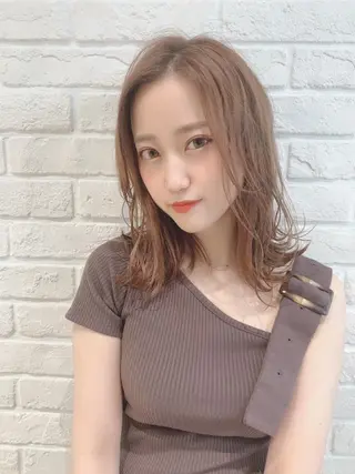 ミディアム カラー なりたいが叶う ながしまじゅんきのヘアスタイル