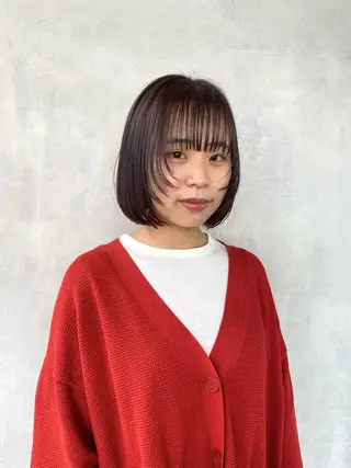 カラー 🌼似合わせボブ .暖色🌼浅井 遥のヘアスタイル