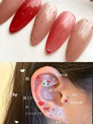ネイル ネイルとまつ毛パーマ 束感仕上げ💕のネイルデザイン