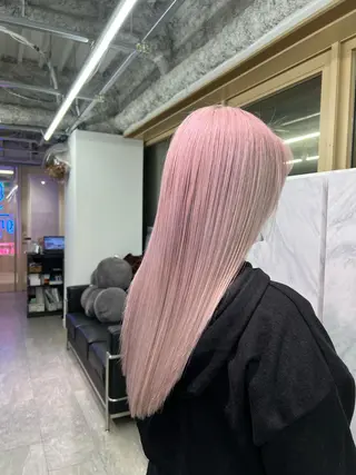 ロング カラー ハイトーン&髪質改善 &韓国エクステ🤎のヘアスタイル