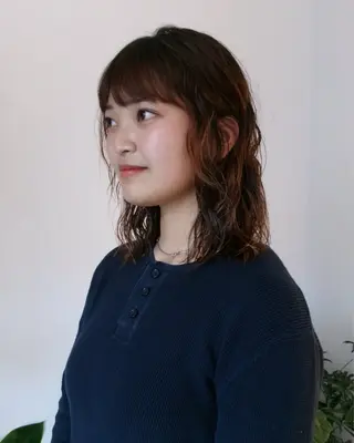 ミディアム パーマ Fuka🫧 カットモデル募集中のヘアスタイル