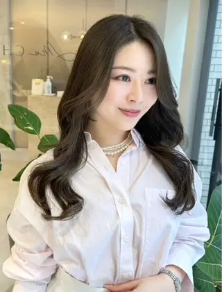 ロング カラー カット無料｜レイヤー カット｜韓国モテへアのヘアスタイル