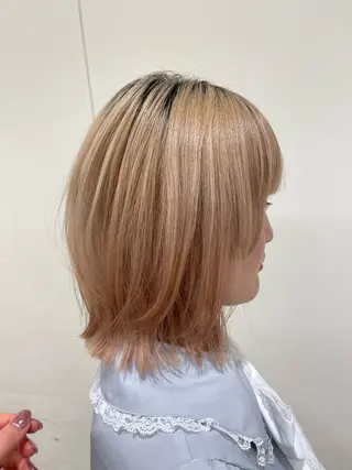 ミディアム モリオフロムロンドン原宿本店所属・ショート/ボブ/ハイ トーン/Nanahaのヘアスタイル