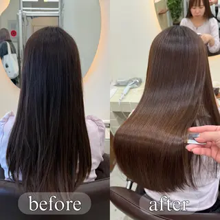 ロング パーマ ✨髪質改善矯正× ブリーチ✨YU-KIのヘアスタイル