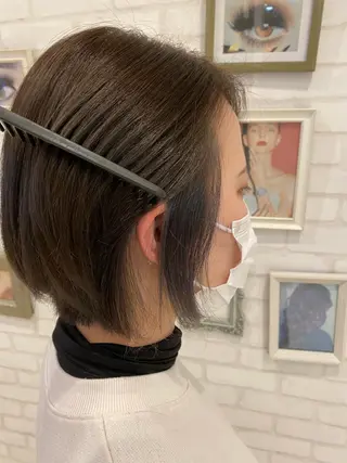 ミディアム 尾崎 優也のヘアスタイル