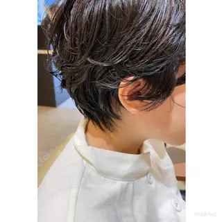 ショート パーマ 岩間 香純のヘアスタイル