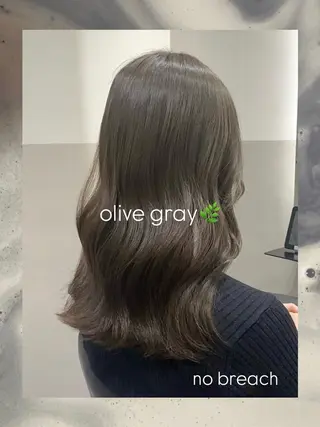 ロング オリーブ🌿ブリーチ なし◎Azusaのヘアスタイル