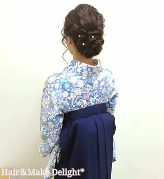 ヘアアレンジ セミロング Hair&Make  Delight*のヘアスタイル