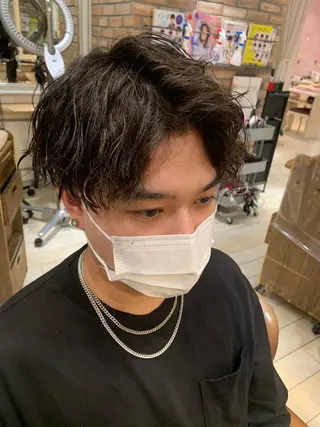 パーマ メンズ 縮毛矯正/韓国ヘア /ブリーチ/柴山のヘアスタイル