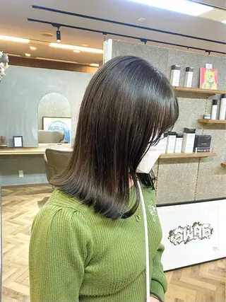 ミディアム カラー ヘアアレンジ ハル🌸柔色/ ブリーチなし/艶髪のヘアスタイル