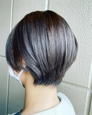 ショート 銀座⚜️【脱白髪染め 美髪矯正】トグチのヘアスタイル