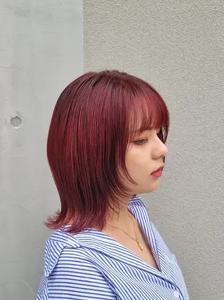 ミディアム 渡辺祐輔 透明感🫧艶カラー✨のヘアスタイル