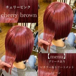 ミディアム カラー Agu hair TENOE大宮氷川参道店所属・透明感艶感カラー ボブスタイル増田のヘアスタイル
