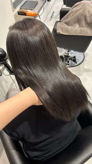 セミロング カラー 艶感×抜け感hair /ReLit 正源のヘアスタイル