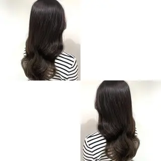 ロング カラー 青沼夏未/オリーブ/ 寒色カラーのヘアスタイル