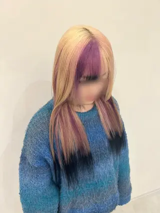 ロング カラー 🐾ハイトーンブリー チ🐾ひなたのヘアスタイル