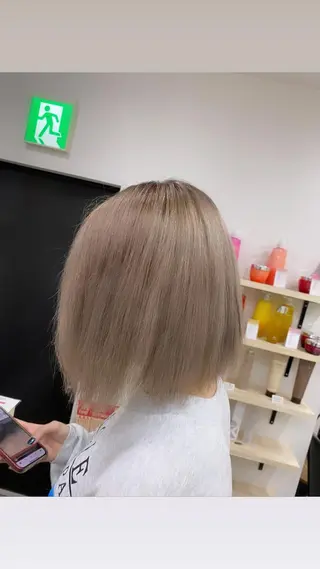 ミディアム カラー 黒須 蓮太のヘアスタイル