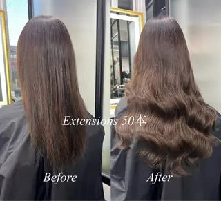 ロング カラー シールエクステ特化 ハイトーン、NANAのヘアスタイル