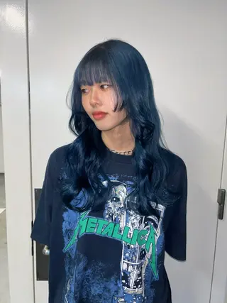 ミディアム カラー 💫miyu💫デザ インカラー/アレンジのヘアスタイル