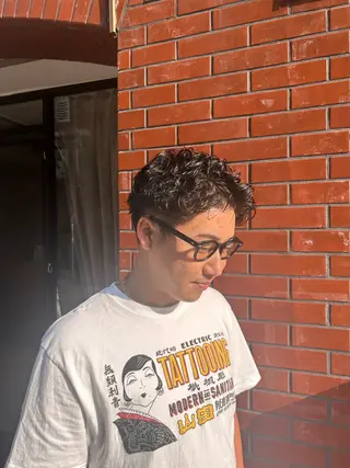 ショート パーマ メンズ 保坂 駿太郎のヘアスタイル