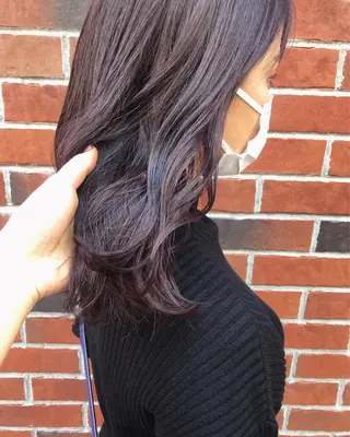 セミロング カラー ヘアアレンジ 酸性縮毛矯正🧴韓国 レイヤー/髪質改善のヘアスタイル