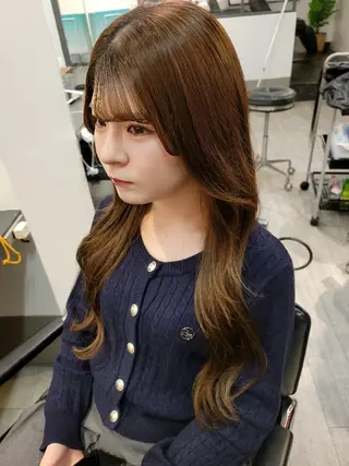 ミディアム カラー ✨プルエクステ✨縮毛 ✨髪質改善✨hiroのヘアスタイル