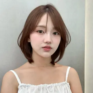 ミディアム 縮毛矯正/韓国ヘア /ボブ🪄ミズキのヘアスタイル