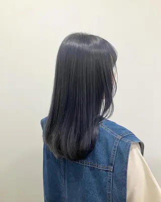 ミディアム 平松 里穗のヘアスタイル