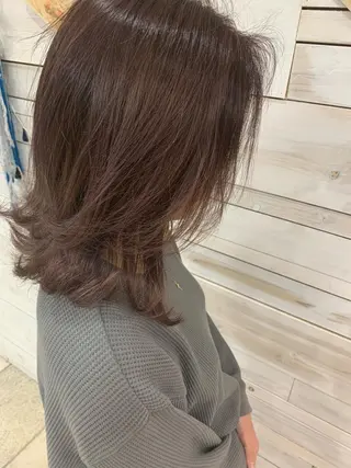 ミディアム カラー ハッシュカット/ボブ /レイヤー/彩奈のヘアスタイル