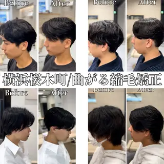 セミロング パーマ メンズ 🔮メンズ縮毛矯正 毛流れパーマ💎竹永のヘアスタイル
