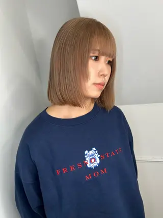 セミロング カラー land所属・透明感カラー/レイヤ ー🌙Honokaのヘアスタイル