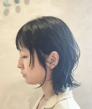 ミディアム ブリーチなし透明感 カラー✨山仲絢圭のヘアスタイル