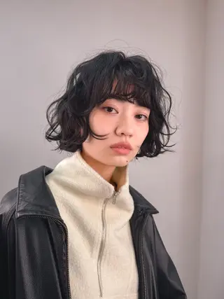 ショート パーマ パーマ＊ 顔まわり似合わせのヘアスタイル