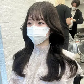 ロング カラー 韓国ヘア♡ 顔まわりカットayaのヘアスタイル