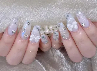 ネイル 🎀彩羽チップ 長さだし専門🎀のネイルデザイン