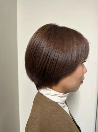 ショート カラー 巻けるケア縮毛矯正✨ ケアカラー✨山下のヘアスタイル