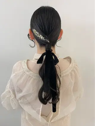 ヘアアレンジ moeka レイヤー /艶カラー/韓国のヘアスタイル