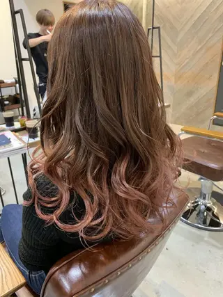 ロング カラー パーマ ヘアアレンジ メンズ キッズ ネイル マツエク・マツパ 中津No.1髪質改善 店長✨透ける暗髪のヘアスタイル