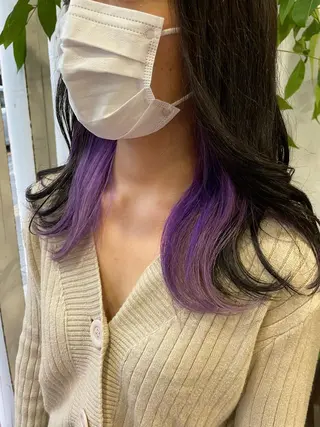 ミディアム カラー 【店長】インナー指名 No.1戸塚優思のヘアスタイル