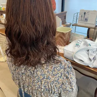 パーマ 🍪ヨシイハルネ🍪 ラベンダーカラーのヘアスタイル