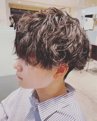 ミディアム パーマ メンズ hair dressing improve所属・◎メンズパーマ特化 櫻井康太のヘアスタイル